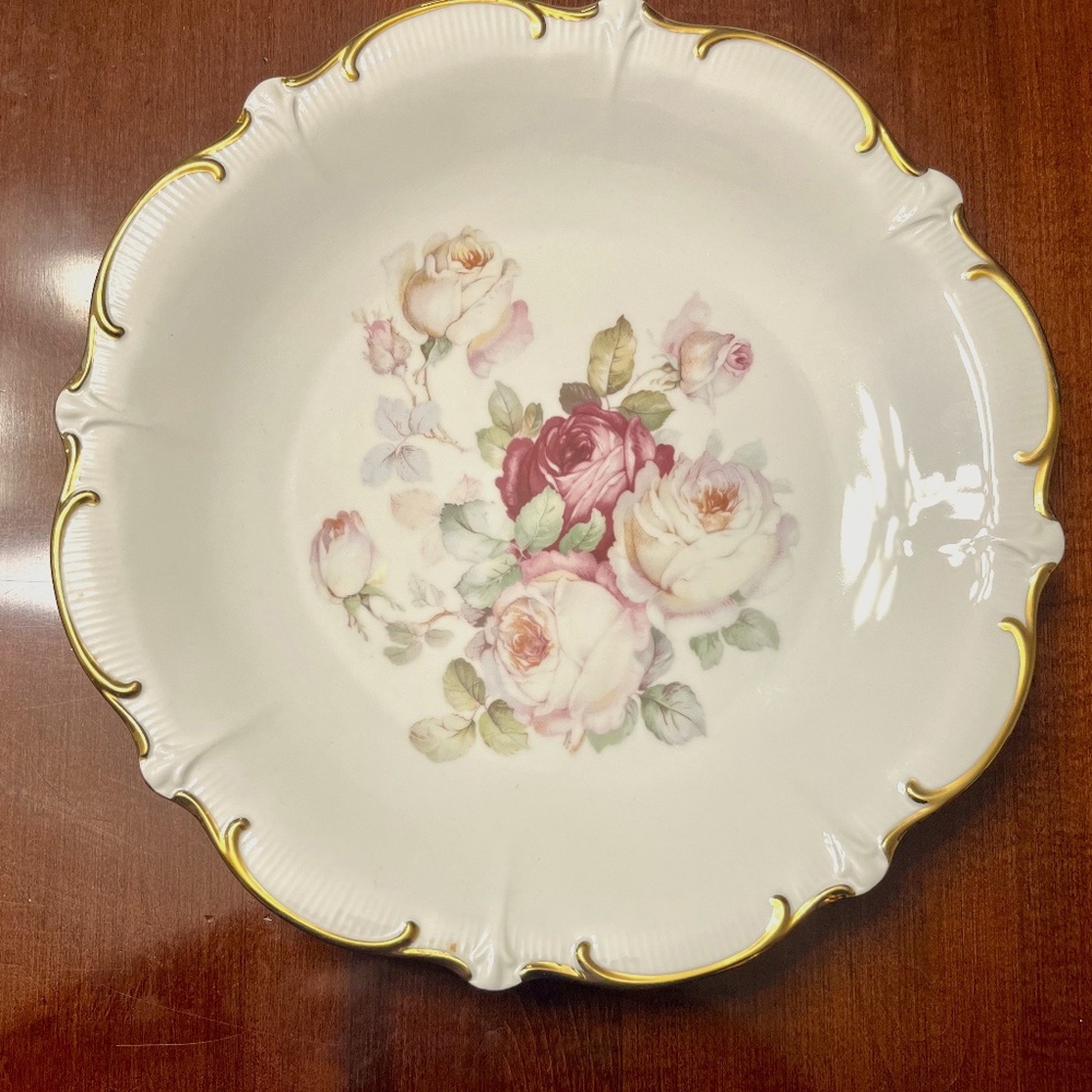 Schumann Erzberg China Plates - Antique Rose